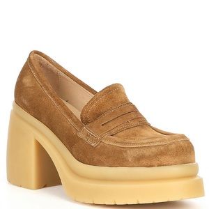 Steve Madden suede platform loafers